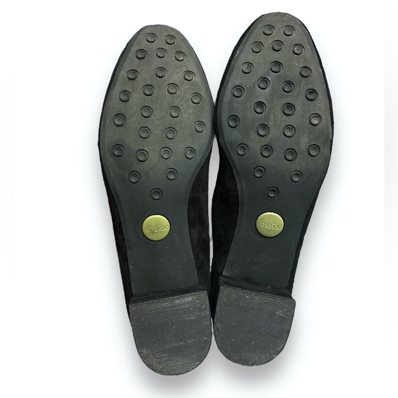 ME TOO Gwen Black Leather Suede Block Heel Loafer - Picture 5 of 6